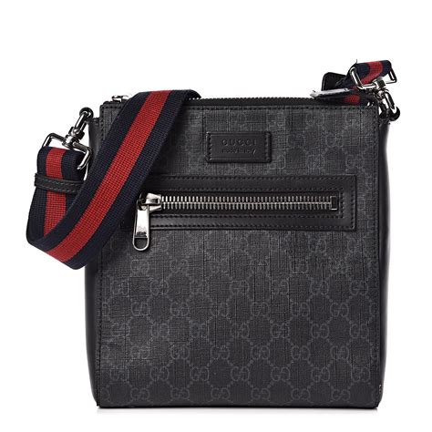 black gucci gg supreme messenger bag|Gucci monogram Messenger bag.